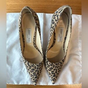 Size 39 leopard suede Jimmy Choo heels